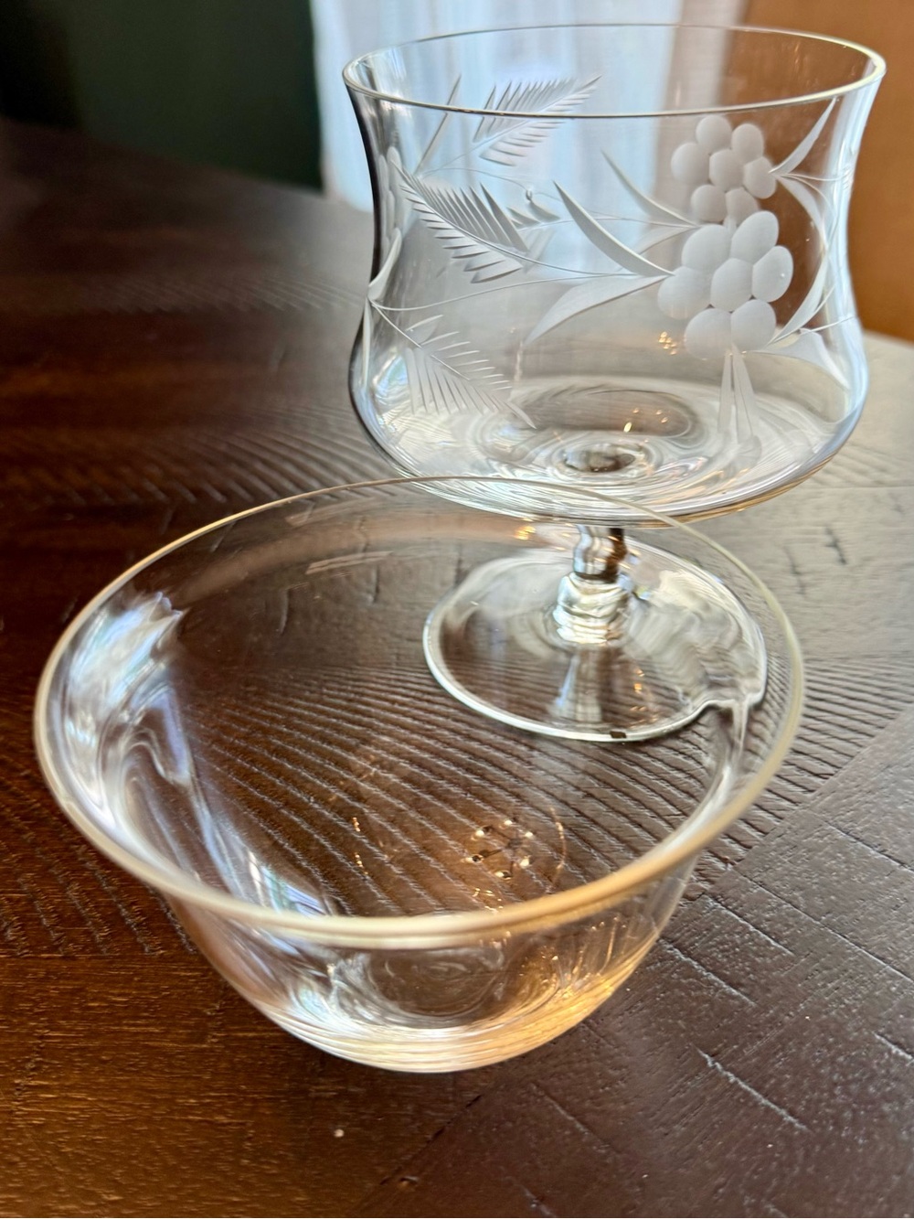 Princess House Heritage Crystal Shrimp Cocktail Glasses Set of 4